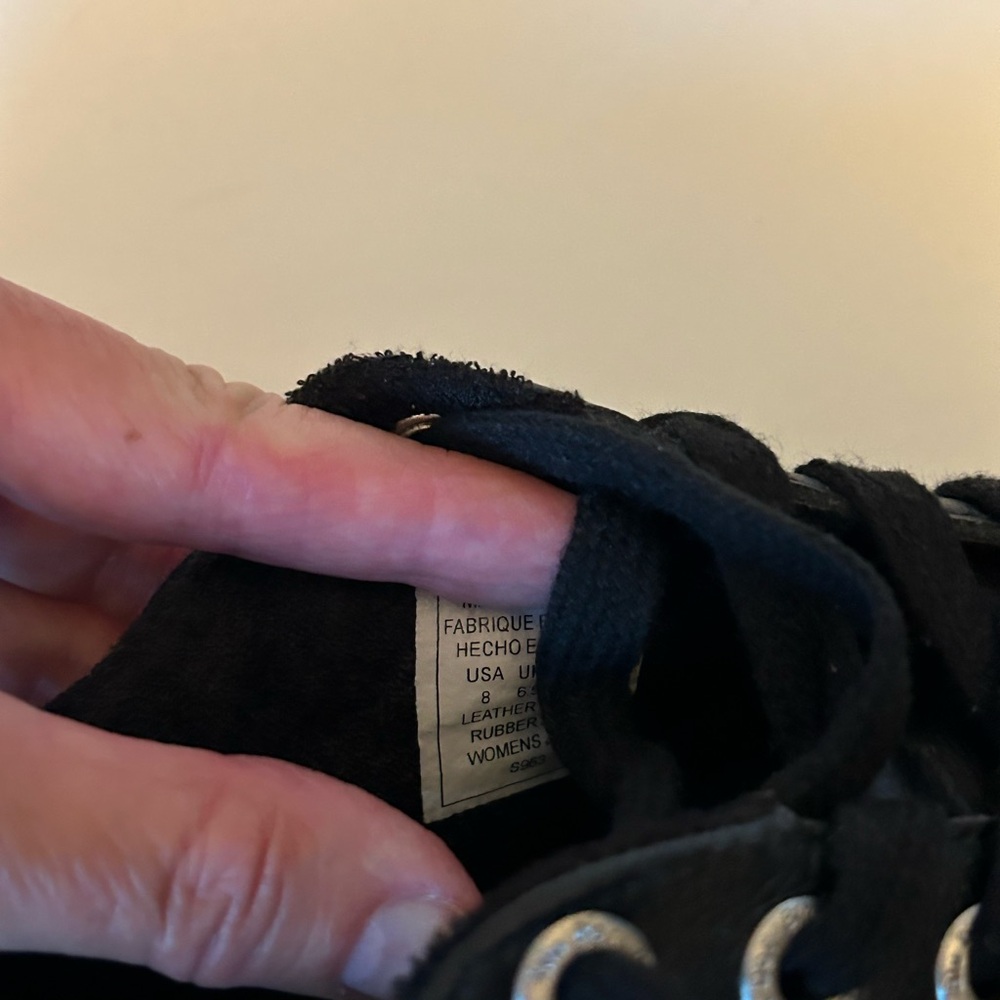 Blu D’or black leather lace up sneakers, 8 - Picture 5 of 6
